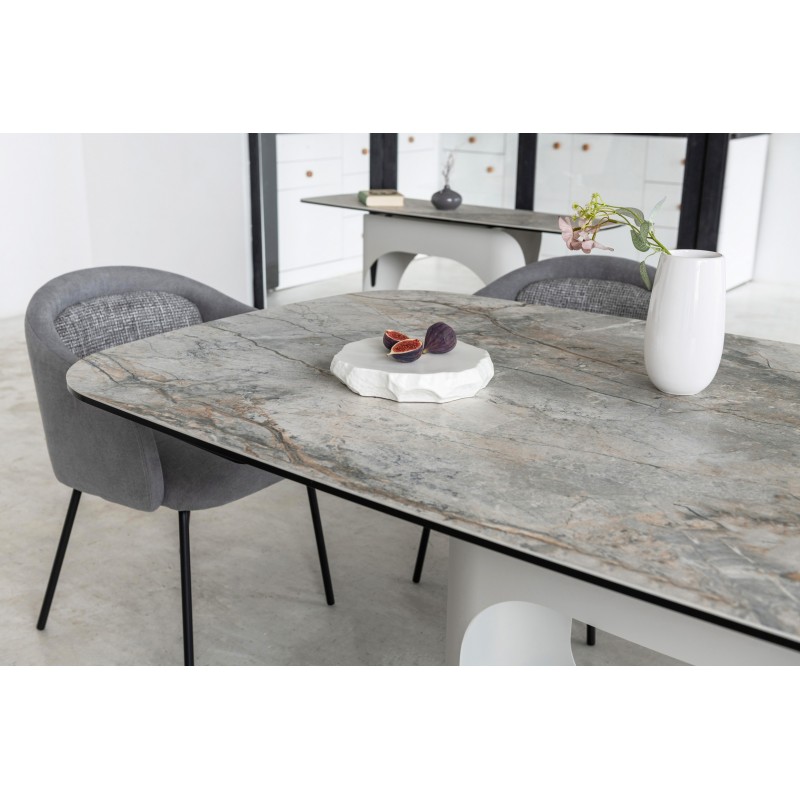 Керамічний стіл Арно TML-1310 сілвер рівер + айворі 
Vetro Mebel