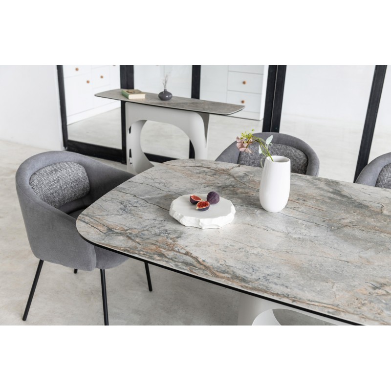 Керамічний стіл Арно TML-1310 сілвер рівер + айворі 
Vetro Mebel