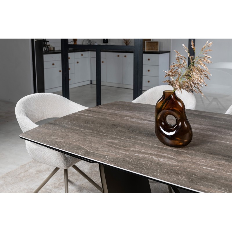 Керамічний стіл Беатріче TML-994 неро зебрано + коричневий 
Vetro