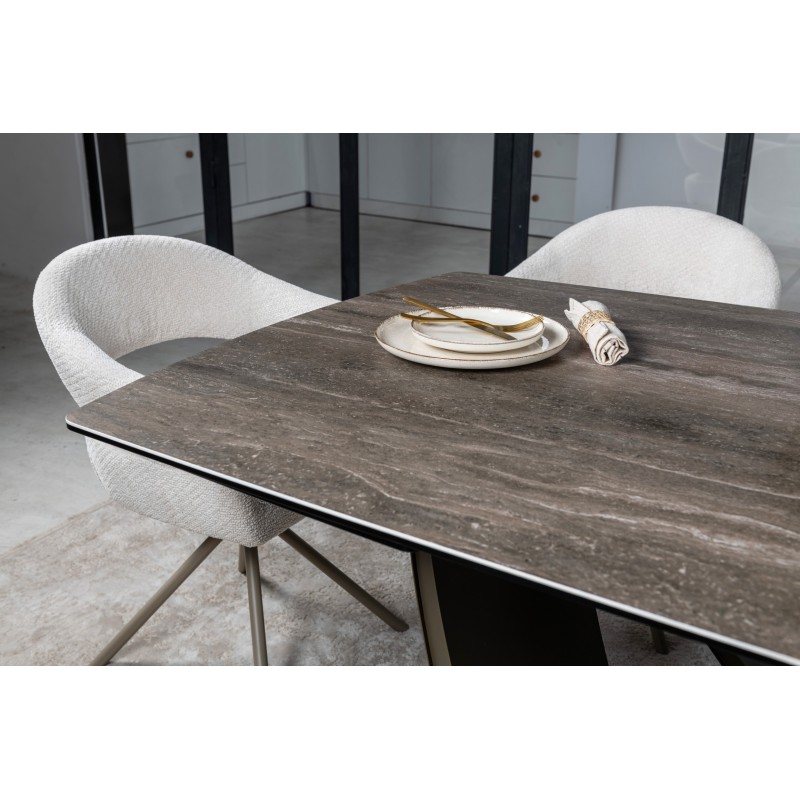 Керамічний стіл Беатріче TML-994 неро зебрано + коричневий 
Vetro