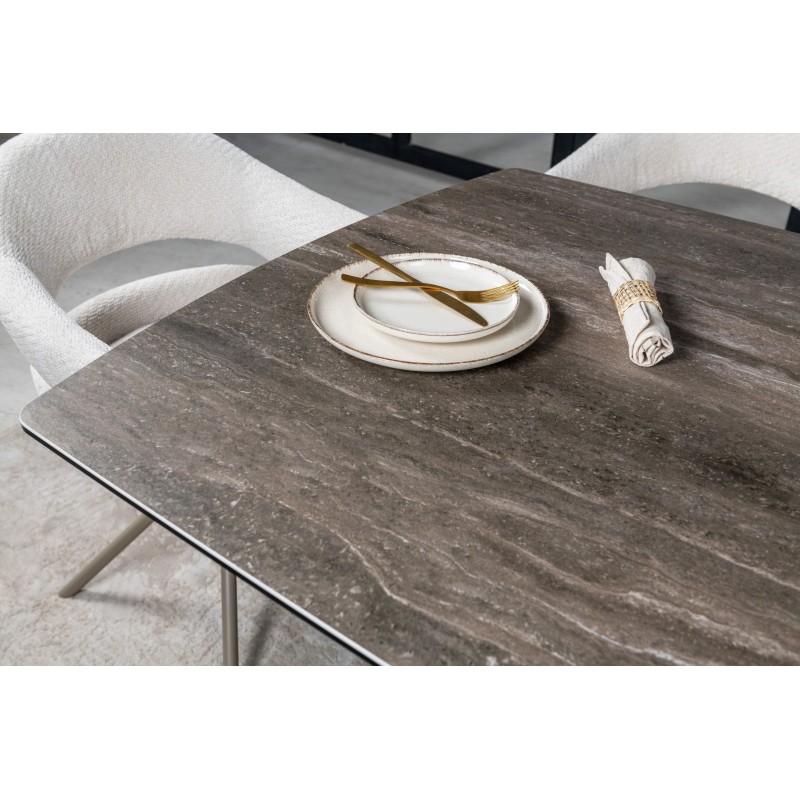 Керамічний стіл Беатріче TML-994 неро зебрано + коричневий 
Vetro