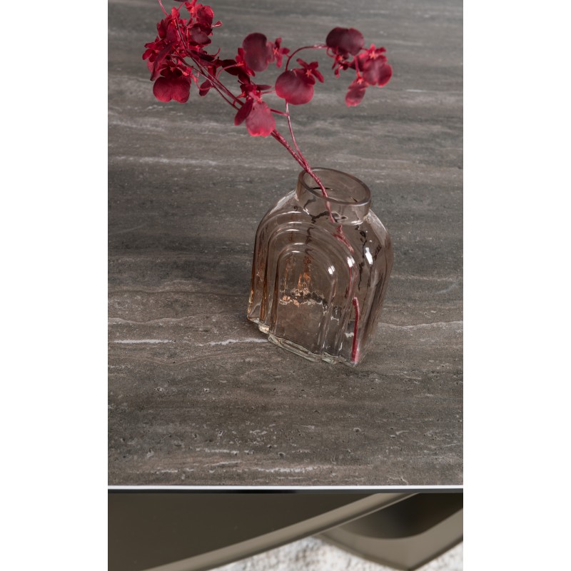 Керамічний стіл Беатріче TML-994 неро зебрано + коричневий 
Vetro