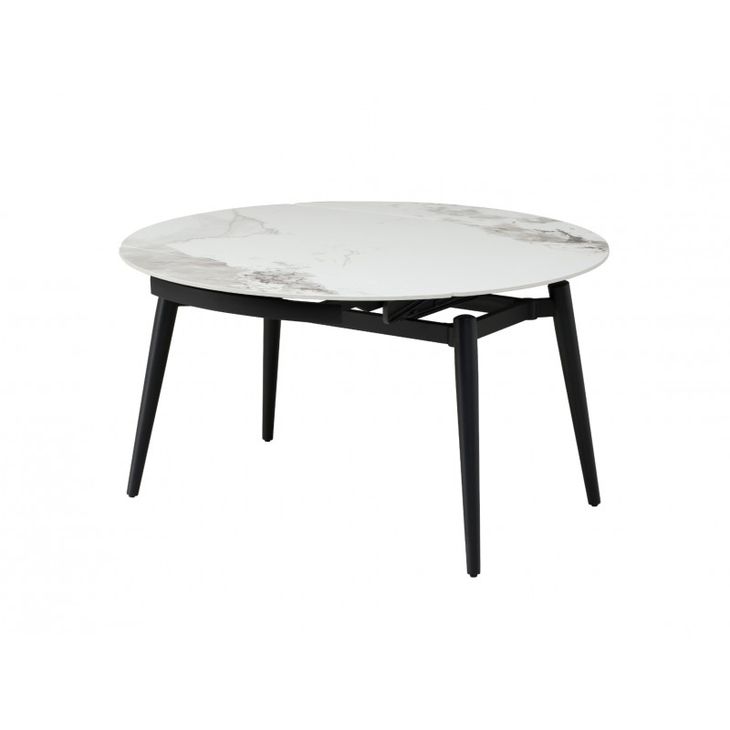 Керамічний стіл Беллуно TML-1345 інвізібл грей + чорний 
Vetro