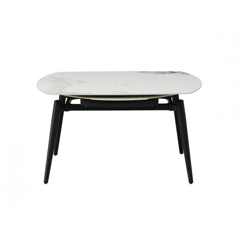 Керамічний стіл Беллуно TML-1345 інвізібл грей + чорний 
Vetro