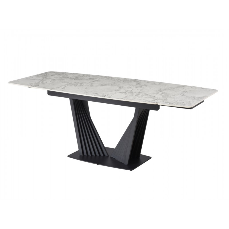 Керамічний стіл Феліче TML-1000-1 клауді грей + чорний 
Vetro Mebel