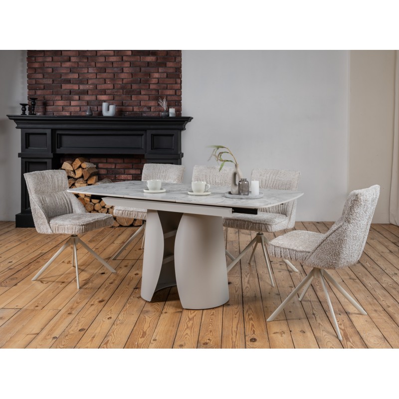 Керамічний стіл Лунаріо TML-1322 клауді грей + айворі 
Vetro Mebel