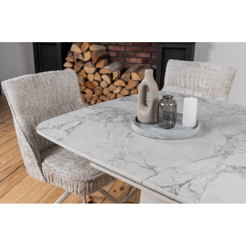 Керамічний стіл Лунаріо TML-1322 клауді грей + айворі 
Vetro Mebel