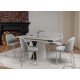 Керамічний стіл Лунаріо TML-1322 клауді грей + айворі 
Vetro Mebel