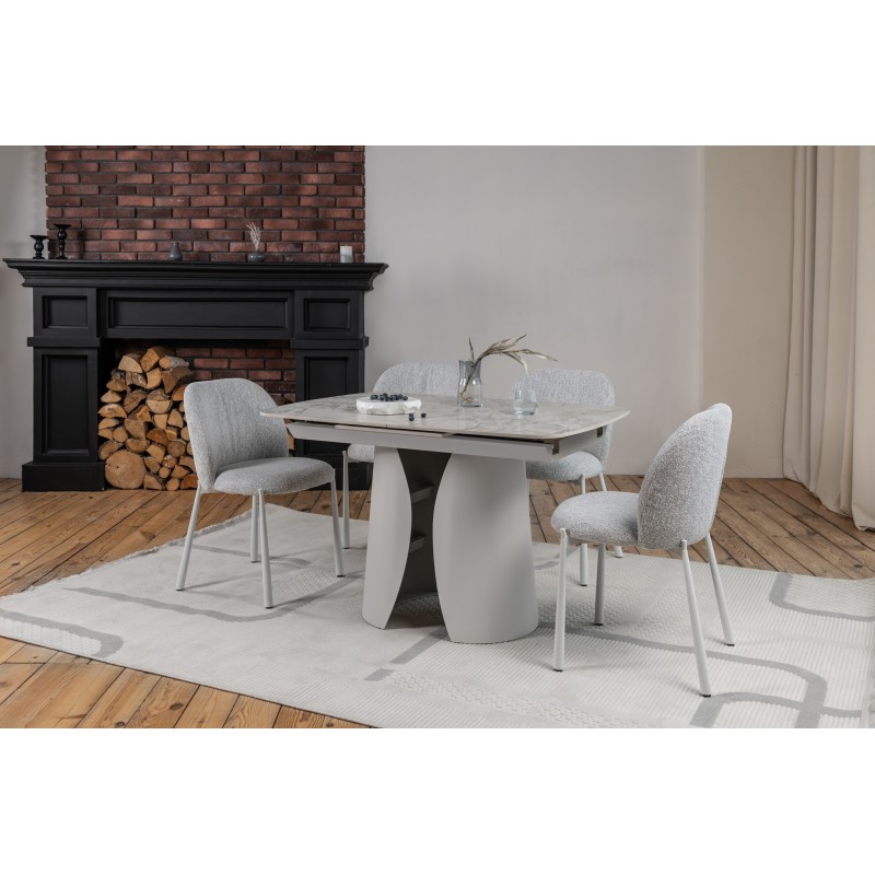 Керамічний стіл Лунаріо TML-1322 клауді грей + айворі 
Vetro Mebel