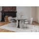 Керамічний стіл Лунаріо TML-1322 клауді грей + айворі 
Vetro Mebel