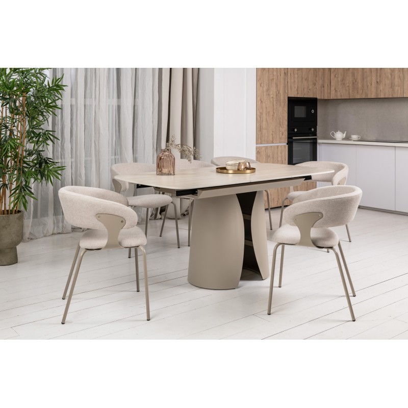 Керамічний стіл Лунаріо TML-1322 крема марфіль +  капучино 
Vetro Mebel