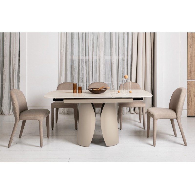 Керамічний стіл Лунаріо TML-1322 крема марфіль +  капучино 
Vetro Mebel