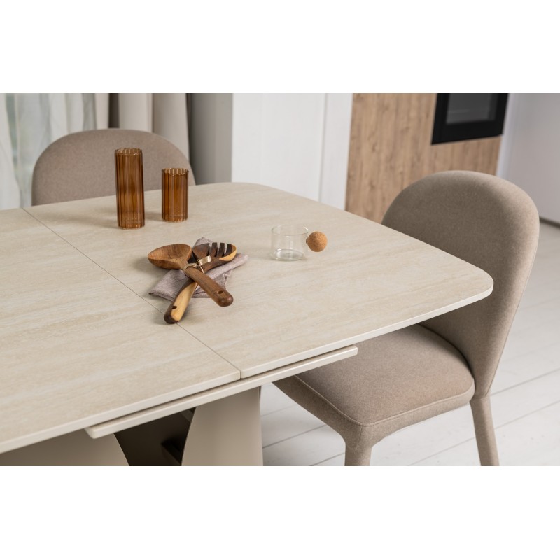 Керамічний стіл Лунаріо TML-1322 крема марфіль +  капучино 
Vetro Mebel