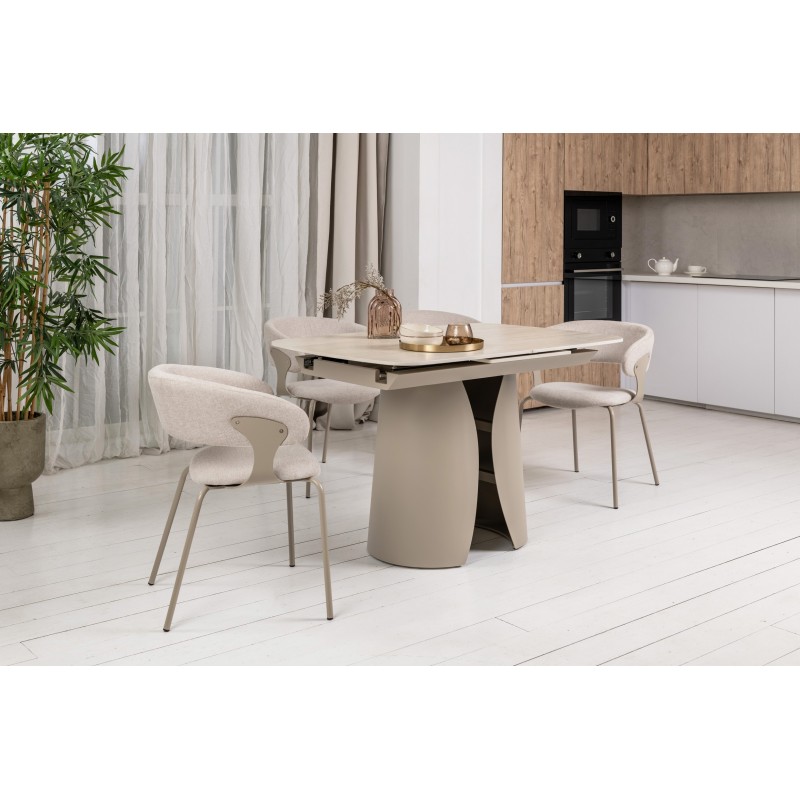 Керамічний стіл Лунаріо TML-1322 крема марфіль +  капучино 
Vetro Mebel