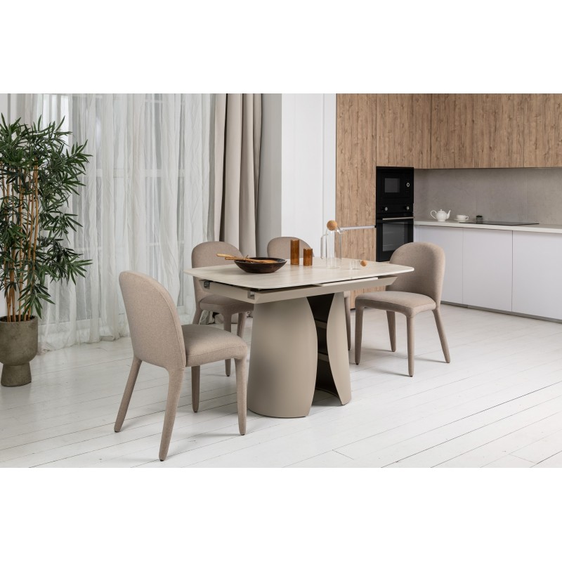 Керамічний стіл Лунаріо TML-1322 крема марфіль +  капучино 
Vetro Mebel