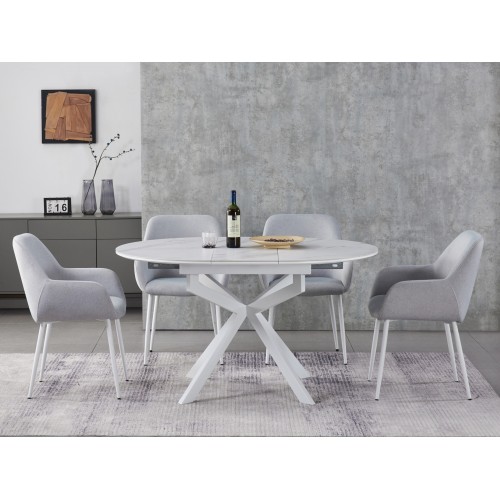 Керамічний стіл Офелія TML-1250 калакатта крістал + білий 
Vetro Mebel