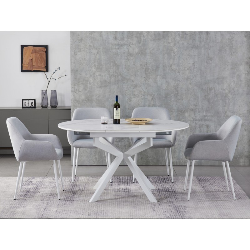 Керамічний стіл Офелія TML-1250 калакатта крістал + білий 
Vetro Mebel