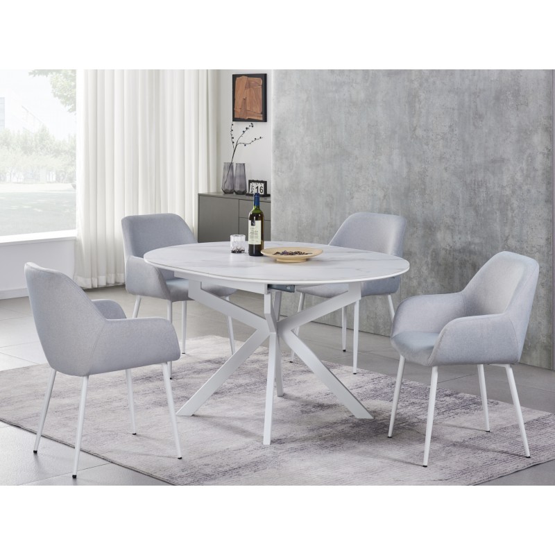 Керамічний стіл Офелія TML-1250 калакатта крістал + білий 
Vetro Mebel