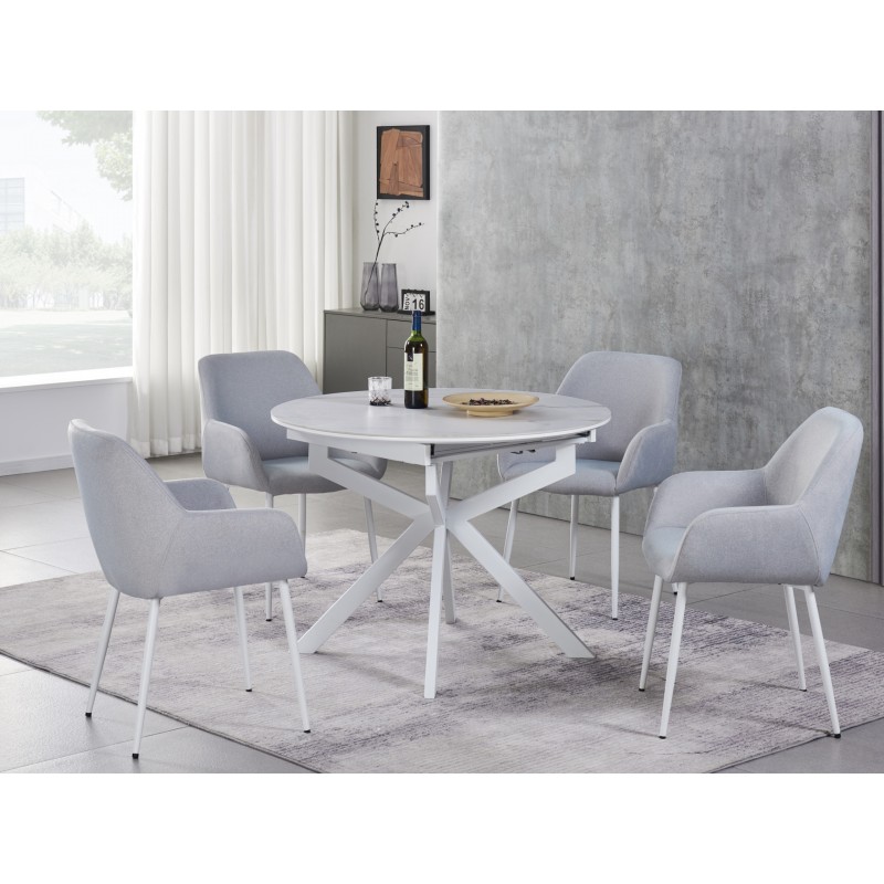 Керамічний стіл Офелія TML-1250 калакатта крістал + білий 
Vetro Mebel