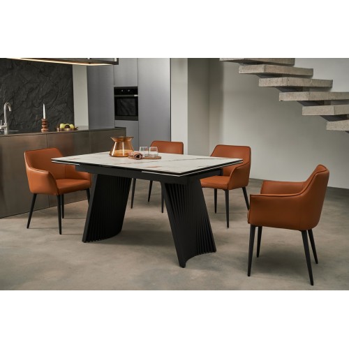 Керамічний стіл Олімпія ТМL-985 каса голд + чорний 
Vetro Mebel