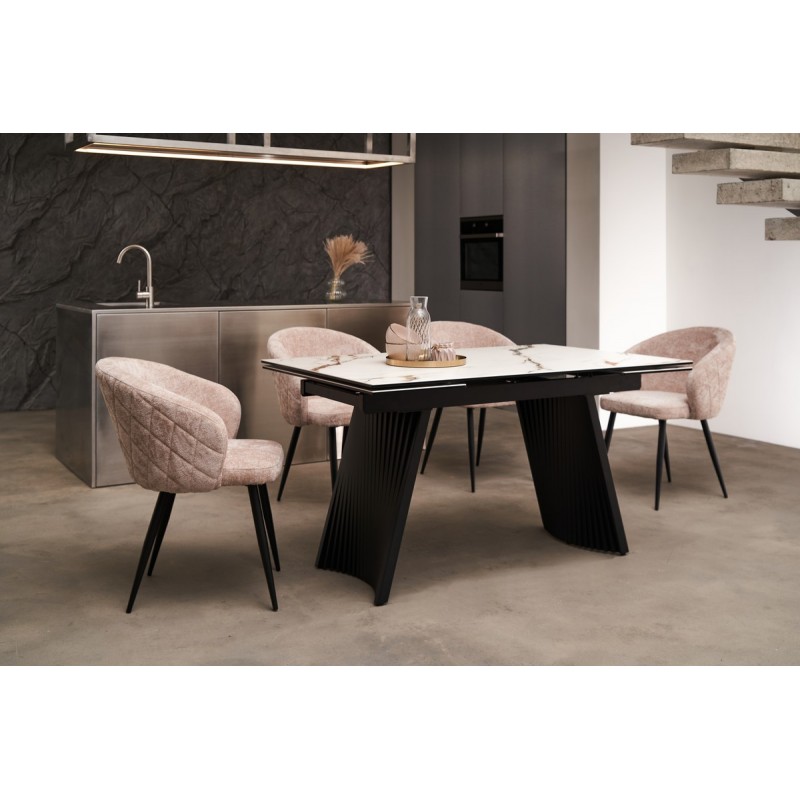 Керамічний стіл Олімпія ТМL-985 каса голд + чорний 
Vetro Mebel