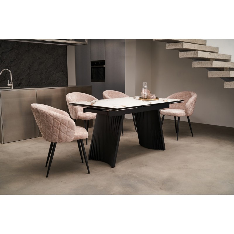 Керамічний стіл Олімпія ТМL-985 каса голд + чорний 
Vetro Mebel