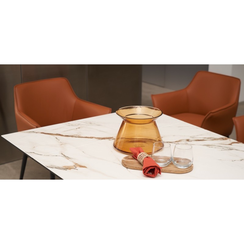 Керамічний стіл Олімпія ТМL-985 каса голд + чорний 
Vetro Mebel