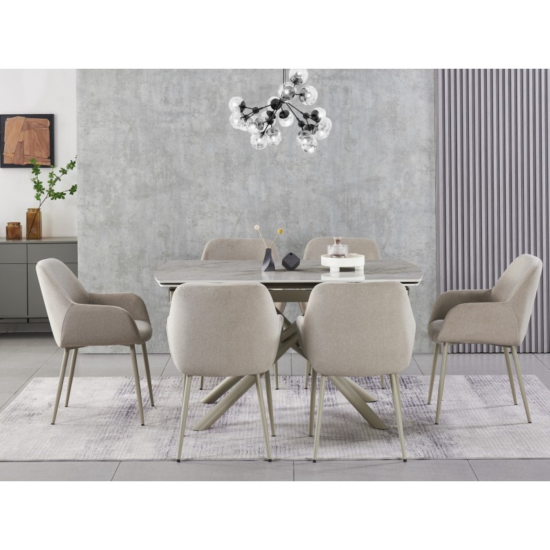 Керамічний стіл Піно TML-1200-1 містік грей + капучино 
Vetro Mebel