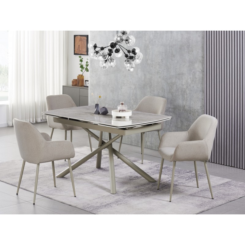 Керамічний стіл Піно TML-1200-1 містік грей + капучино 
Vetro Mebel