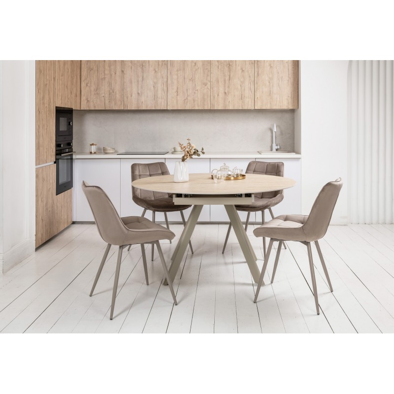 Керамічний стіл Сієна TML-1240 римський траветрін + капучино 
Vetro Mebel