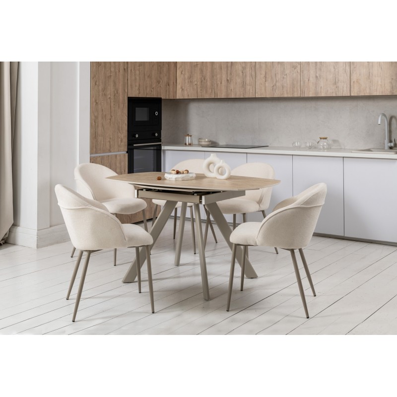 Керамічний стіл Сієна TML-1240 римський траветрін + капучино 
Vetro Mebel