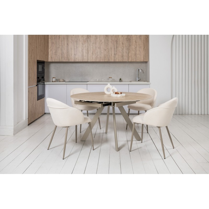 Керамічний стіл Сієна TML-1240 римський траветрін + капучино 
Vetro Mebel