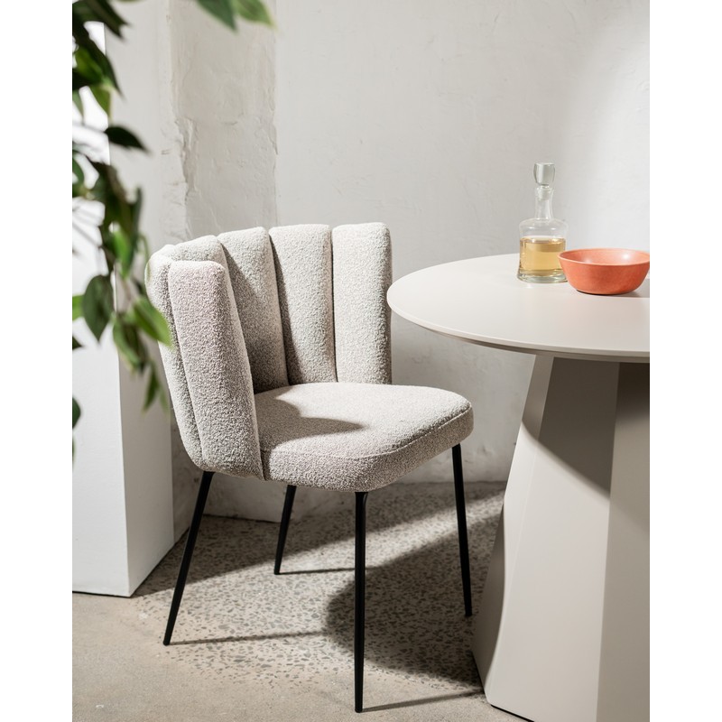 Стіл круглий поліуретановий МДФ TМ-200-1 теплий пісок 
Vetro Mebel