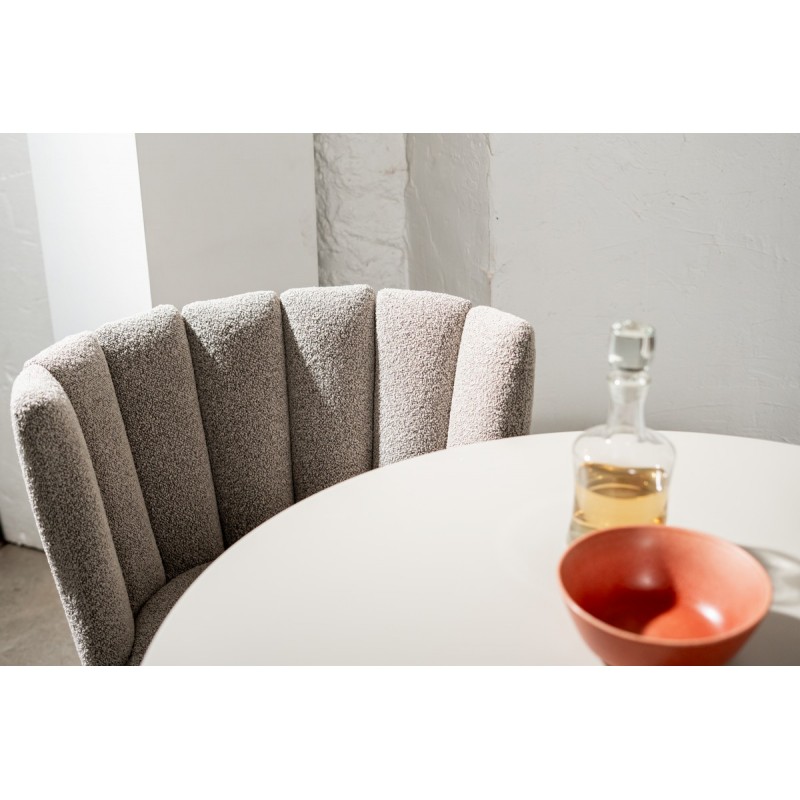 Стіл круглий поліуретановий МДФ TМ-200-1 теплий пісок 
Vetro Mebel