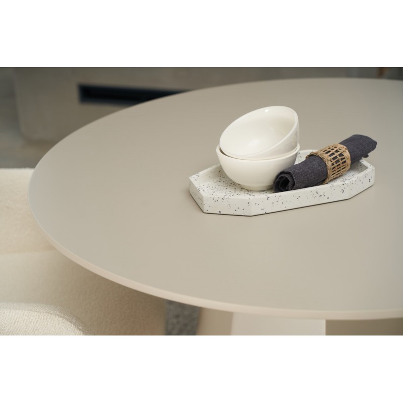 Стіл круглий поліуретановий МДФ TМ-200-1 теплий пісок 
Vetro Mebel