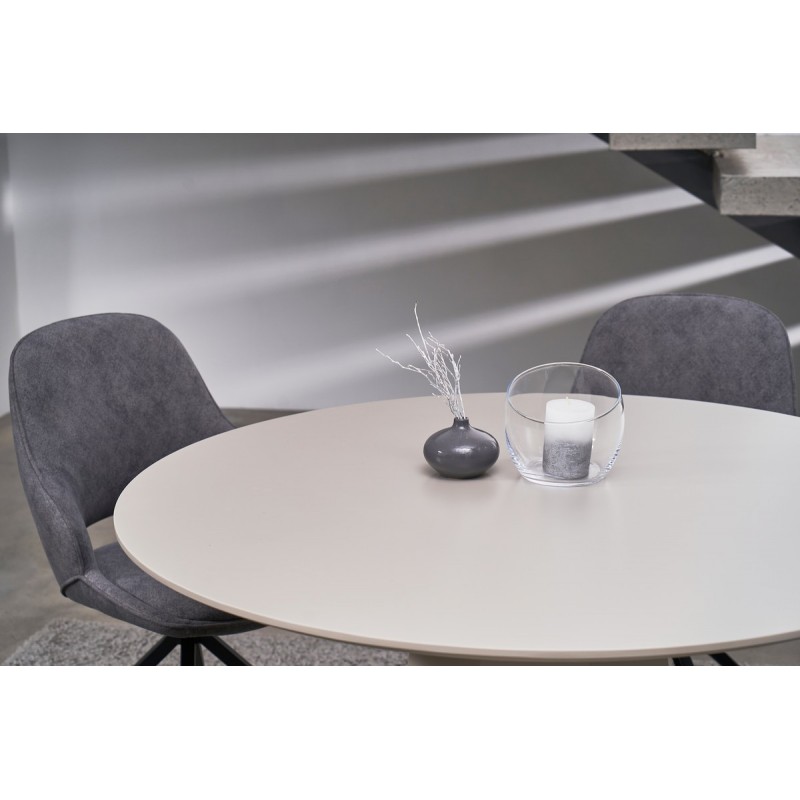 Стіл круглий поліуретановий МДФ TМ-200 теплий пісок 
Vetro Mebel