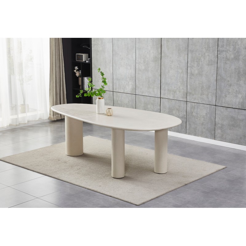 Стіл МДФ з матовим мікроцементним покриттям Бастіано TМ-225 бетон 
Vetro Mebel