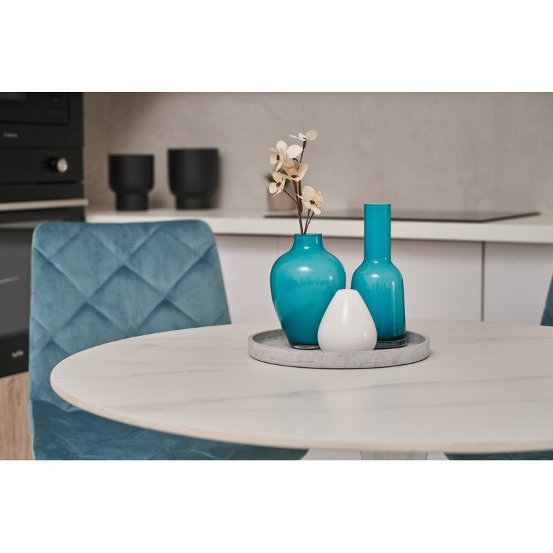 Стіл обідній T-325 каса вайт + білий Vetro Mebel