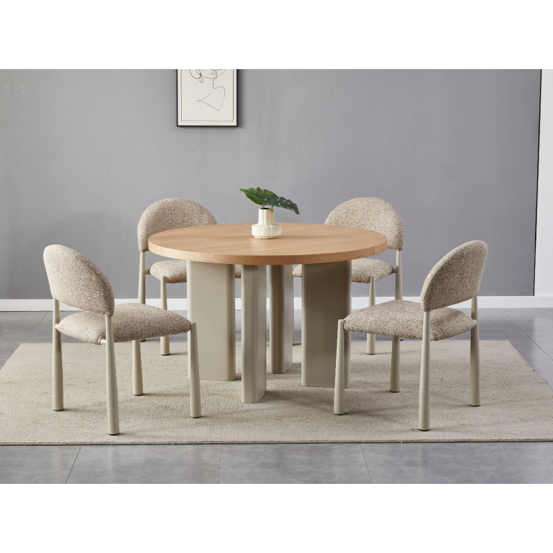 Стіл шпоноване МДФ Амбра TМ-235 ясень + теплий пісок 
Vetro Mebel