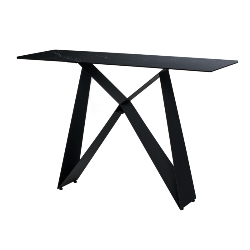 Консоль Бруно неро маркіна + чорний Vetro Mebel