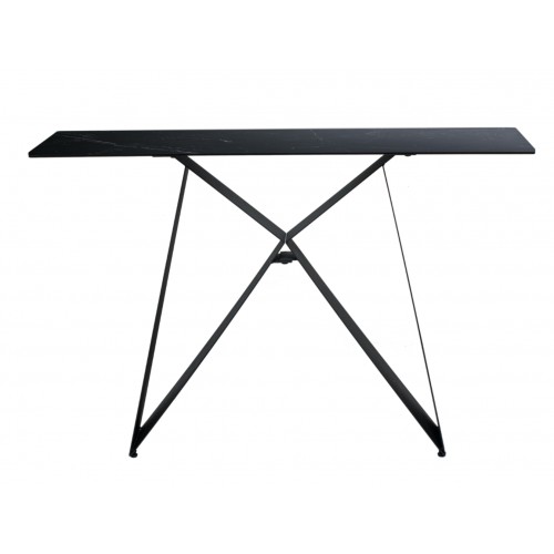 Консоль "Бруно" неро маркіна + чорний Vetro Mebel