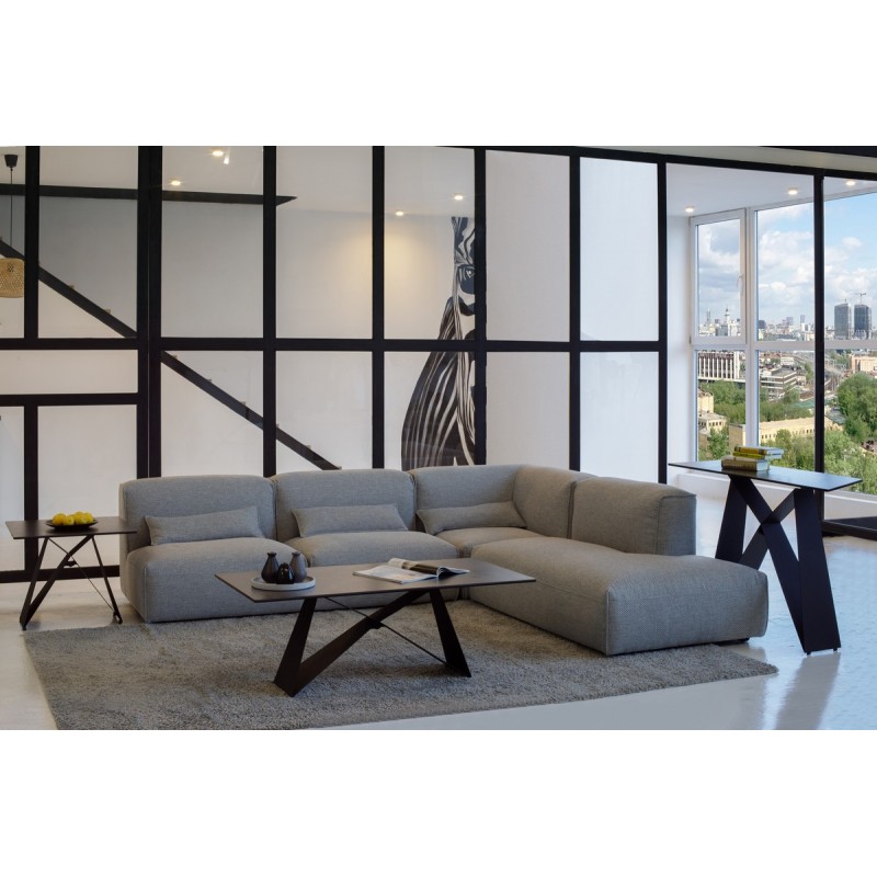 Консоль Бруно неро маркіна + чорний Vetro Mebel