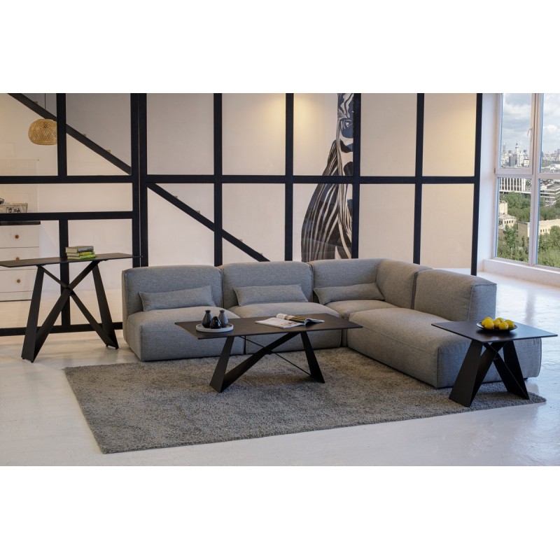 Консоль Бруно неро маркіна + чорний Vetro Mebel