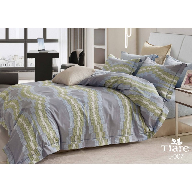 Комплект постільної білизни Tiare Двоспальний Сатин Deluxe L-007
