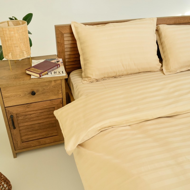 Комплект постільної білизни Tiare Двоспальний Сатин Stripe 72