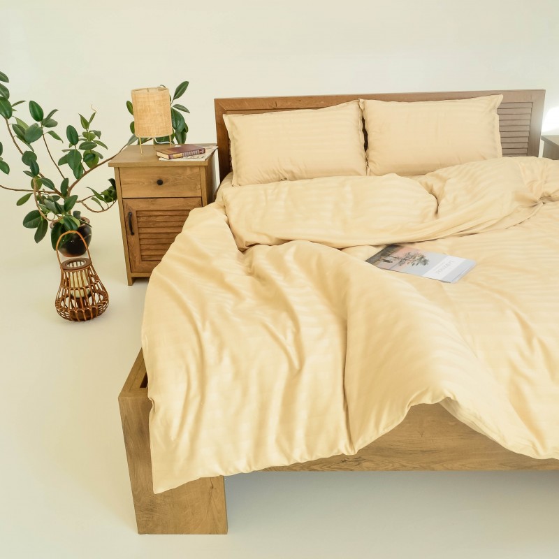 Комплект постільної білизни Tiare Двоспальний Сатин Stripe 72