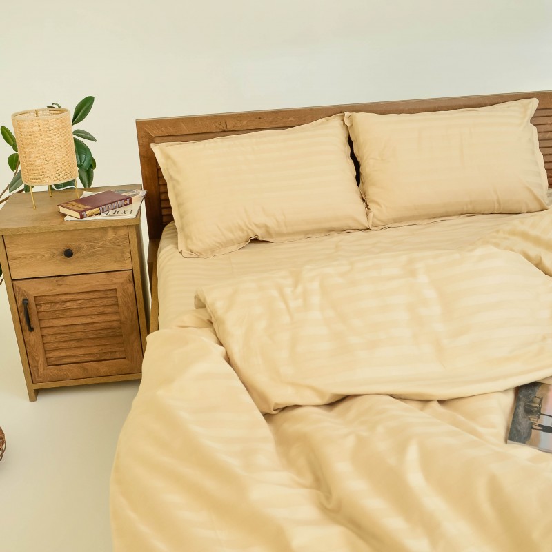 Комплект постільної білизни Tiare Двоспальний Сатин Stripe 72