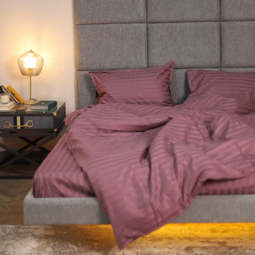 Комплект постільної білизни Tiare Двоспальний Сатин Stripe 73