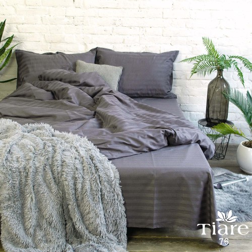 Комплект постільної білизни Tiare Двоспальний Сатин Stripe 76