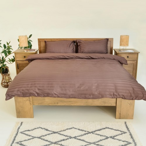 Комплект постільної білизни Tiare Двоспальний Сатин Stripe 77